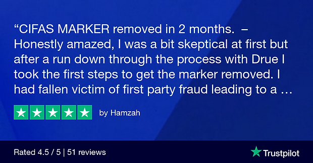 CIFAS MARKER REMOVAL - ADVICIFAS - TRUSTPILOT REVIEW 3