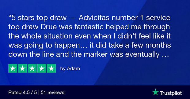 CIFAS MARKER REMOVAL - ADVICIFAS - TRUSTPILOT REVIEW 5
